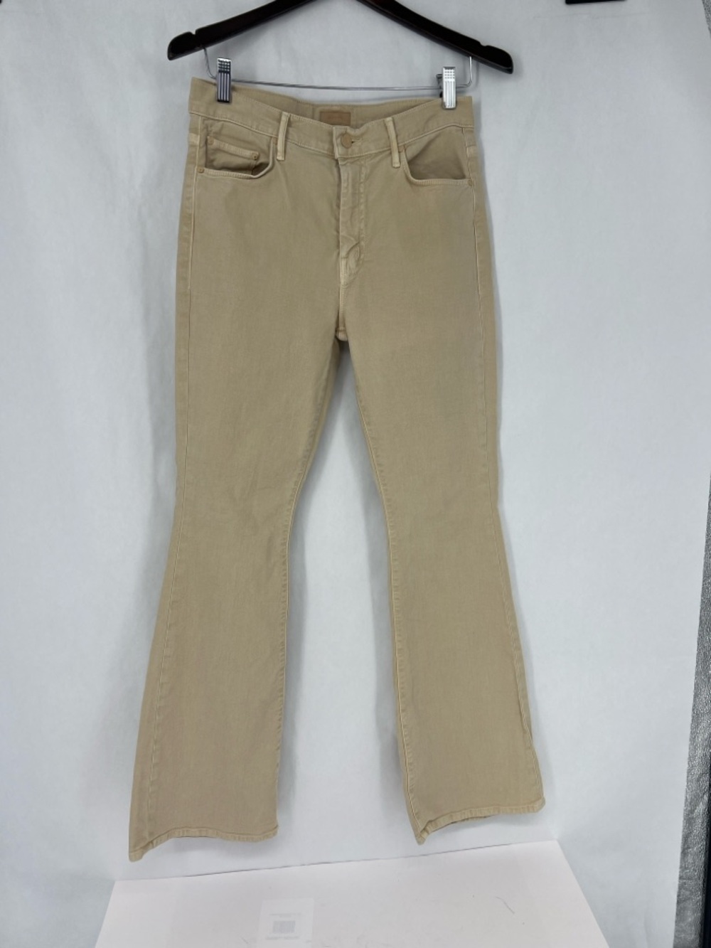 MOTHER Beige Flare Jeans